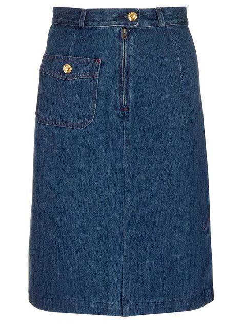 isabelle gucci jacket skirt|Gucci denim skirt.